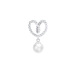 Pearl - small beaded heart-shaped connector