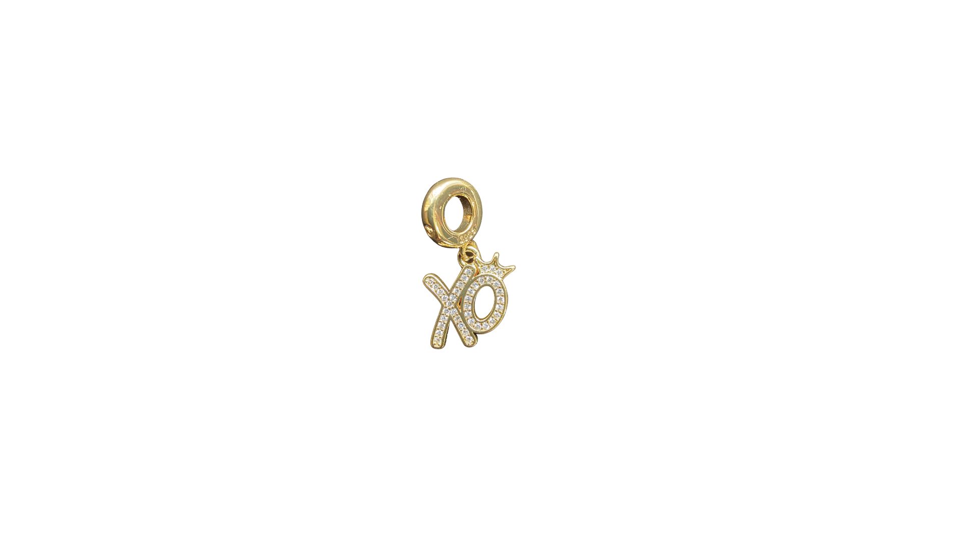 XO crown GLD no BG Hugs and Kisses - Image 1