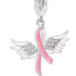 Breast Cancer ribbon with wings